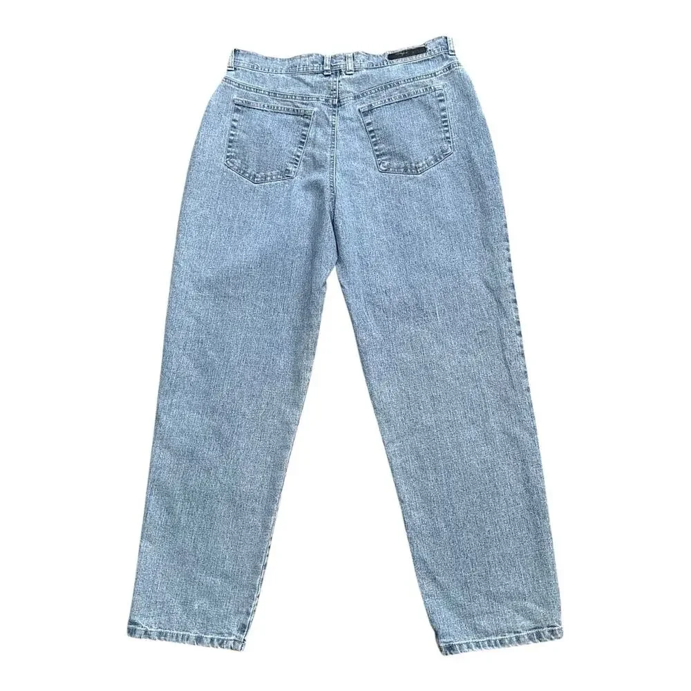 Gloria Vanderbilt Jeans Womens 14 Short High Rise Straight Leg Light Wash